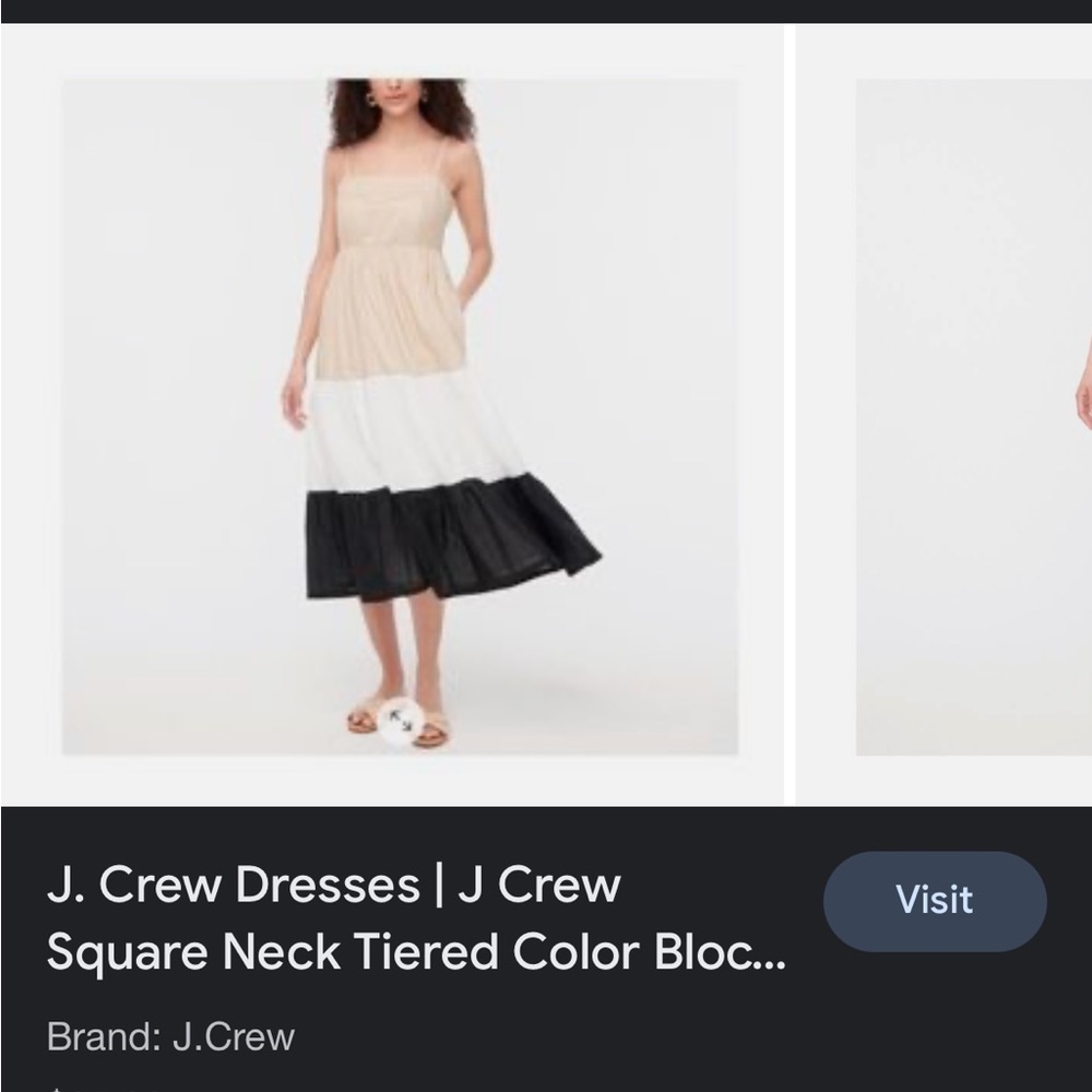 NWT J Crew Color block maxi dress